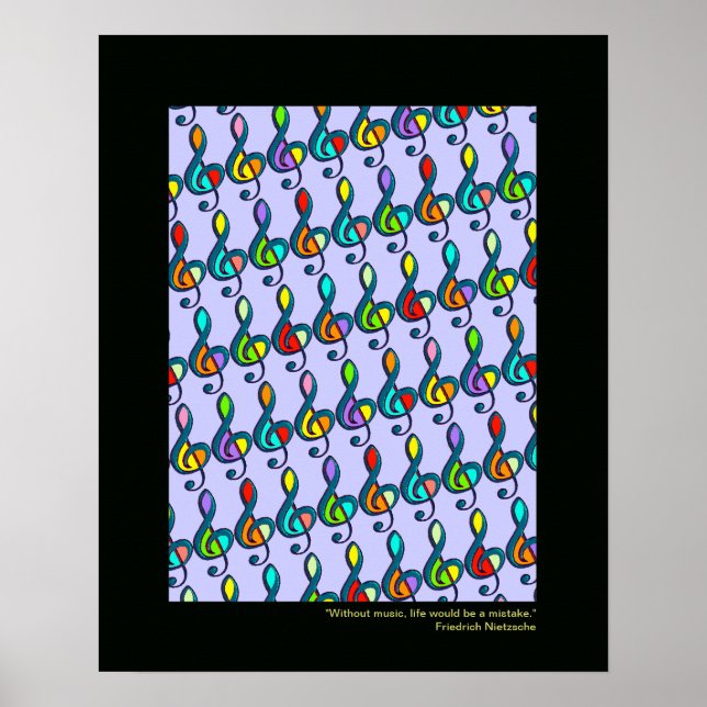 musical note decorative print (Front)