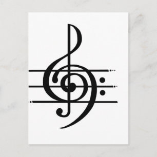 Musical Note Design Postcard