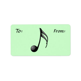 Musical Note Gift Sticker Tag