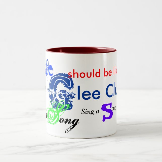 musical_note_, Glee,  life , sing, song Two-Tone Coffee Mug (Center)