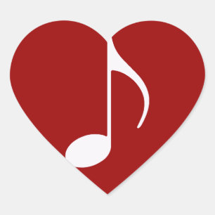 musical note graphic symbol heart sticker