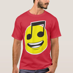 Musical Note Happy Smile Face Music Writer Songwri T-Shirt