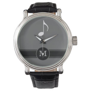 Musical note label initial watch