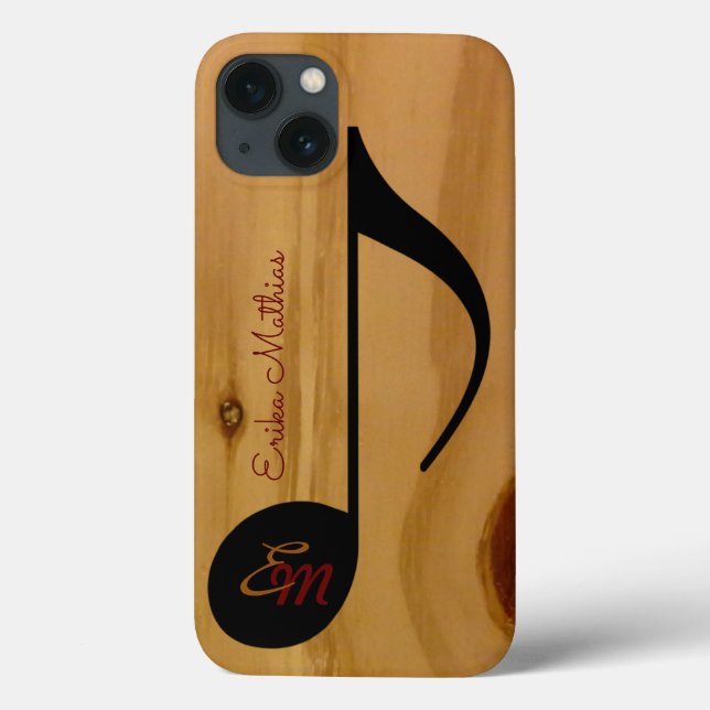 musical note on wood grains personalised Case-Mate iPhone case (Back)