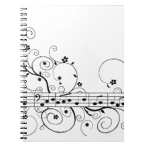 Musical Note Pattern Notebook