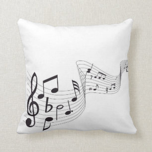 Musical Note Throw Pillow