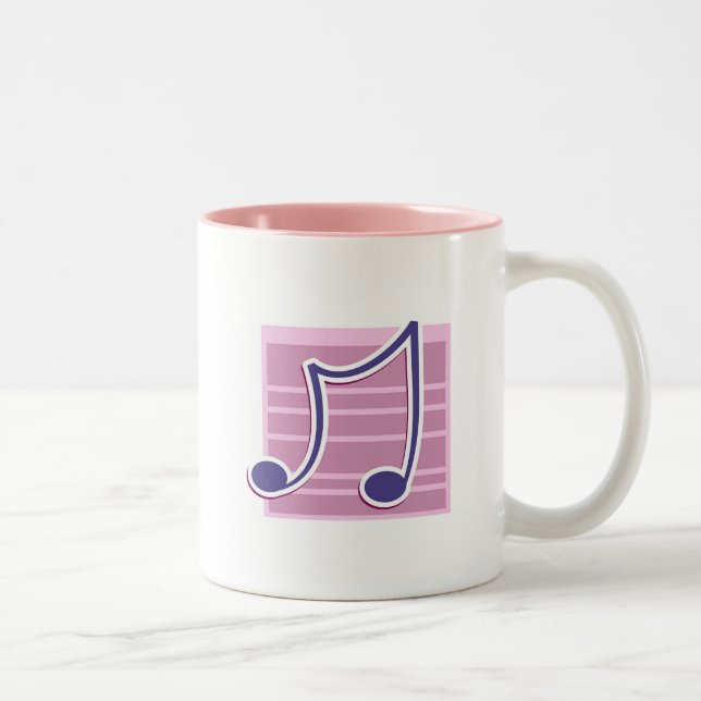 Musical Note Two-Tone Coffee Mug (Right)