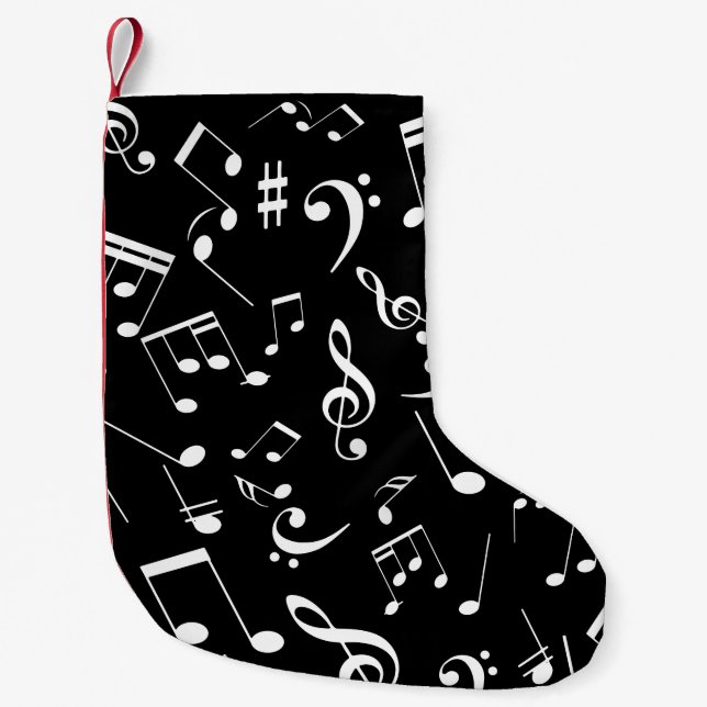 Musical Notes 2 Small Christmas Stocking (Front)