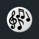 Musical Notes 3 Cm Round Badge<br><div class="desc">for those who love music</div>