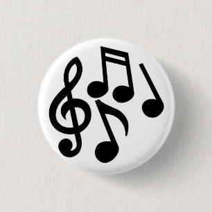 Musical Notes 3 Cm Round Badge