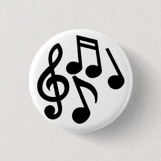 Musical Notes 3 Cm Round Badge