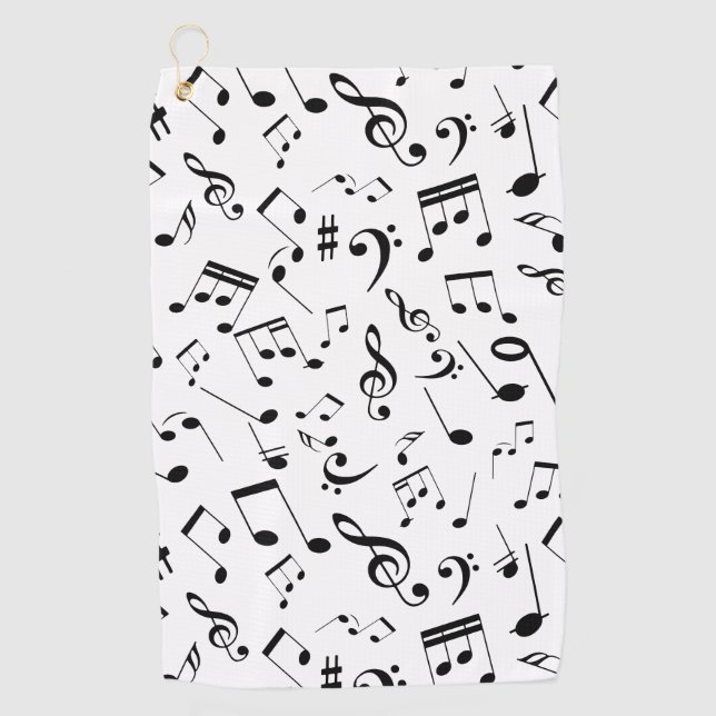Musical Notes 3 Golf Towel (Front)