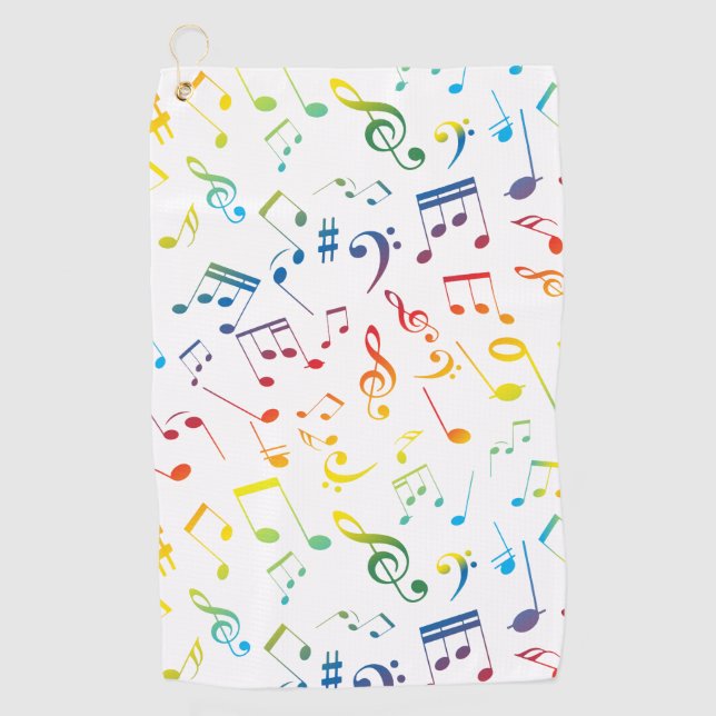 Musical Notes 4 Golf Towel (Front)