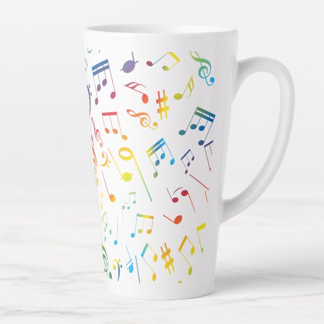 Musical Notes 4 Latte Mug (Right)