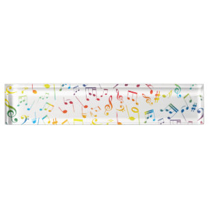 Musical Notes 4 Nameplate