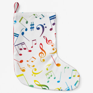 Musical Notes 4 Small Christmas Stocking