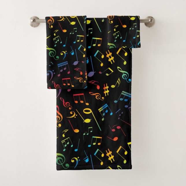 Musical Notes 5 Bath Towel Set (Insitu)