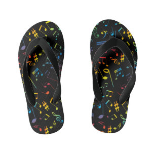 Musical Notes 5 Kid's Flip Flops