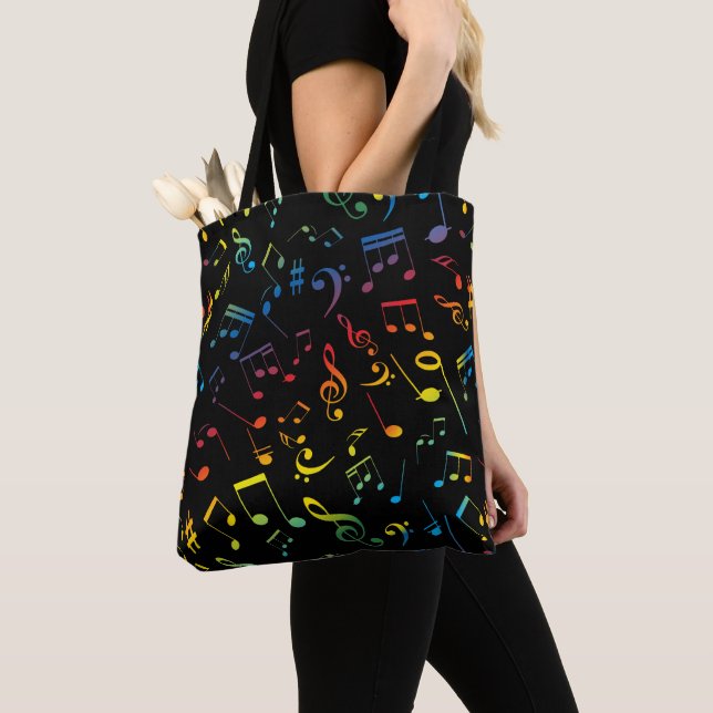 Musical Notes 5 Tote Bag (Close Up)