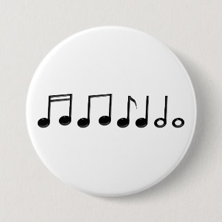 Musical Notes 7.5 Cm Round Badge
