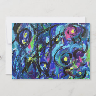Musical Notes Abstract Art Invitation
