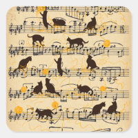 Musical notes and kittens