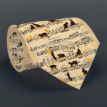 Musical notes and kittens tie<br><div class="desc">Some kittens are playing with wool between musical notes</div>
