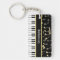 Musical Notes and Piano Keys Black and Gold