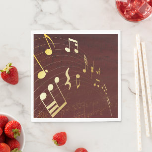 Musical Notes Background Napkin