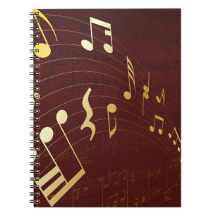 Musical Notes Background Notebook