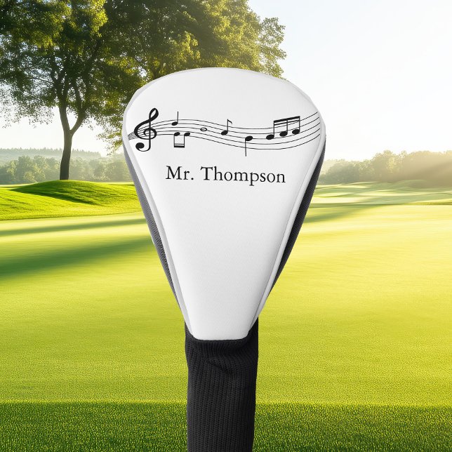 Musical Notes Band or Choir Teacher Custom Music Golf Head Cover (Creator Uploaded)