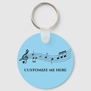 Musical Notes Band or Choir Teacher Custom Music Key Ring