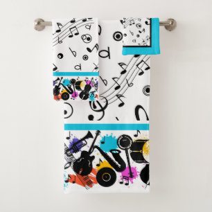 Musical Notes Bath Towel Set