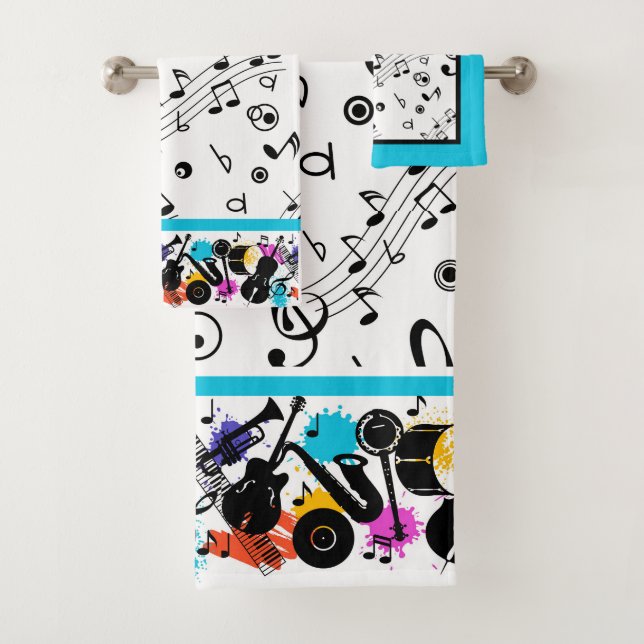 Musical Notes Bath Towel Set (Insitu)