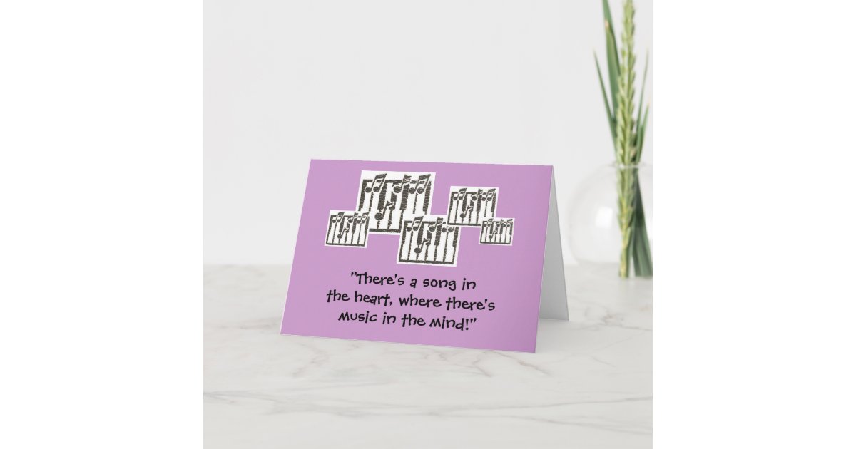 Musical Notes Birthday Card Zazzle.co.uk