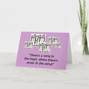 Musical Notes Birthday Card