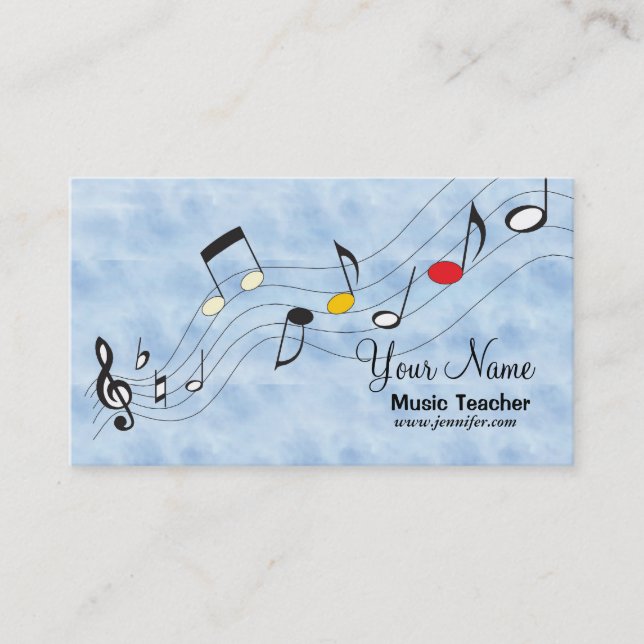 Musical Notes Business Card (Front)