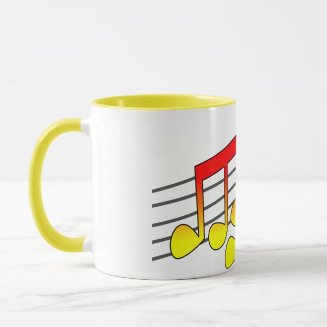 Musical Notes Ceramic Mug (Left)