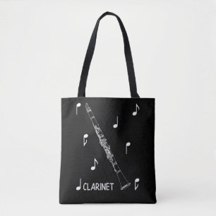 Musical Notes Clarinet Tote Bag