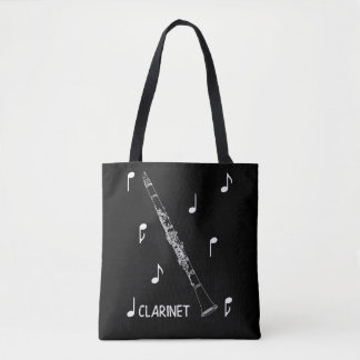 Musical Notes Clarinet Tote Bag