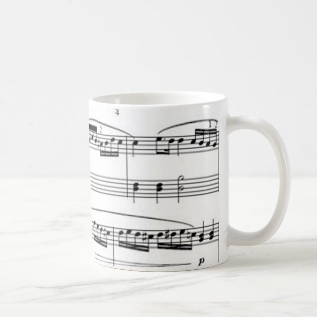 musical notes coffee mug (Right)