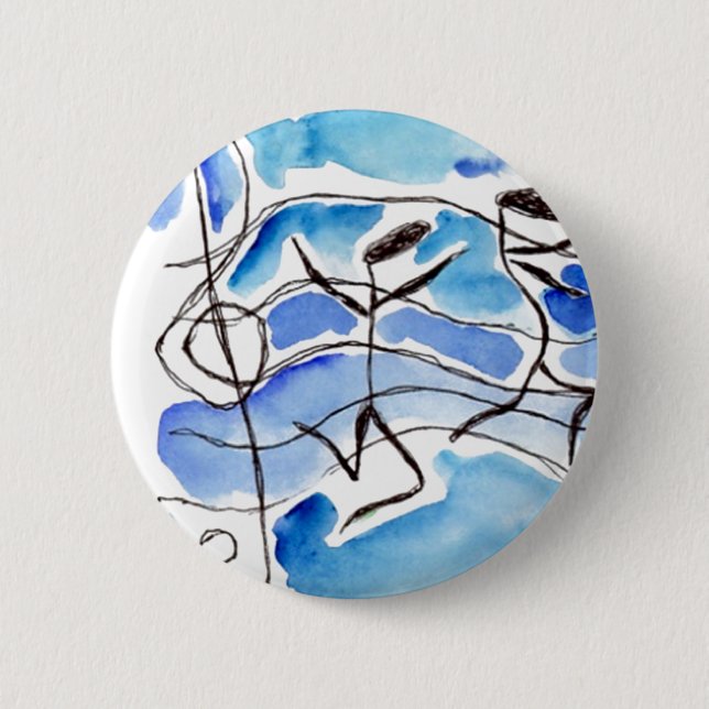 Musical Notes Come to Life Music Adds Joy to Life 6 Cm Round Badge (Front)