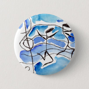 Musical Notes Come to Life Music Adds Joy to Life 6 Cm Round Badge