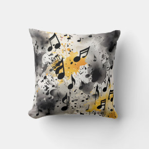 Musical notes cushion