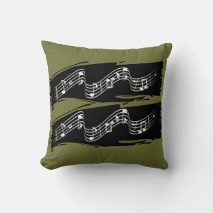 Musical notes cushion