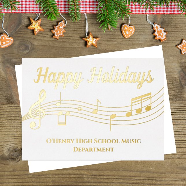 Musical Notes Custom Band Choir Music Teacher Gold (Creator Uploaded)