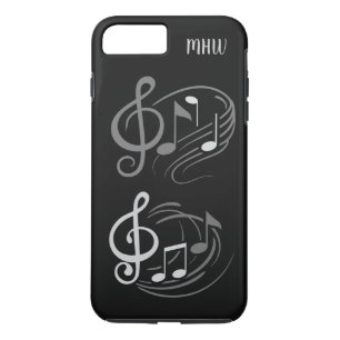 Musical Notes custom monogram phone cases