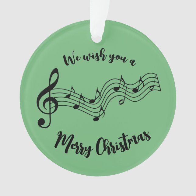 Musical Notes Design Acrylic Ornament (Front)