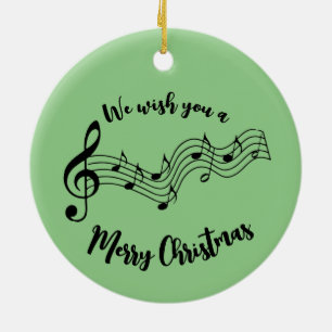 Musical Notes Design Ceramic Ornament