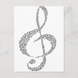 Musical Notes Design Postcard